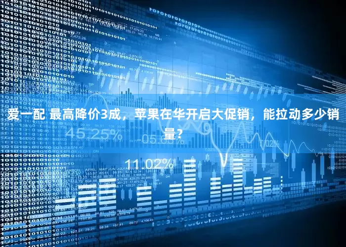 爱一配 最高降价3成，苹果在华开启大促销，能拉动多少销量？